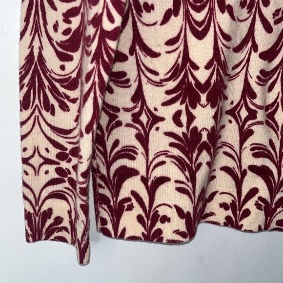 Tory Burch V-Neck Cardigan Sweater 100% Merano Wool Sz Small Hidden Buttons - Picture 4 of 10